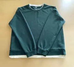 重ね着風トップス　グリーン