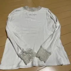 メゾピアノ　長袖カットソー　ホワイト