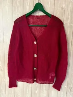 【9989】Snidel 赤いニットカーディガン 長袖 FREE