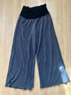 マタニティプリーツワイドパンツ