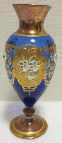 A. Salvadori Murano 무라노 베네치아 안경 꽃병 24KGOLD