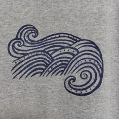 SHIPS 波柄 プリント Tシャツ グレー メンズ Mサイズのサムネイル