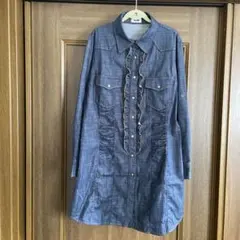 C'est Chica Bleu フリルデニムチュニックのサムネイル