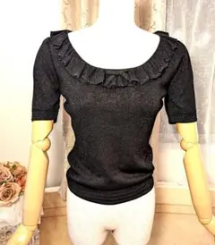 ティアプリンセス　トップス　ブラックラメ　フリルリボンのサムネイル