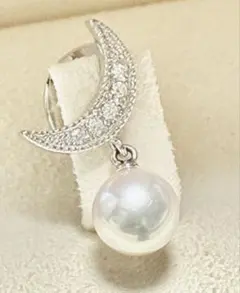 ミキモト　ピンブローチ　ホワイトゴールド　パール　ダイヤモンドのサムネイル