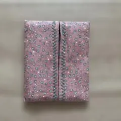 【レトロ】渦巻き柄 ティッシュケース レンガ色