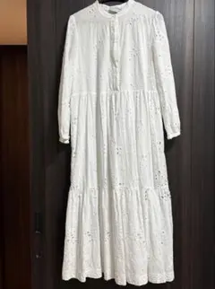 ZARA カットワーク刺繍 コットン 원피스