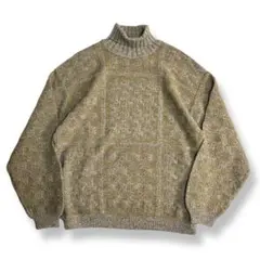 希少【Euro vintage】90s イタリア製 立体 3D ビンテージニット