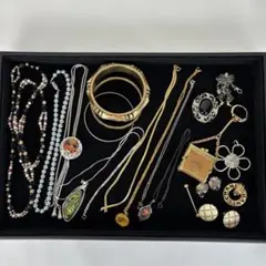 0621-14 遺品整理 アクセサリー ネックレス ブローチ 指輪 カメオ 