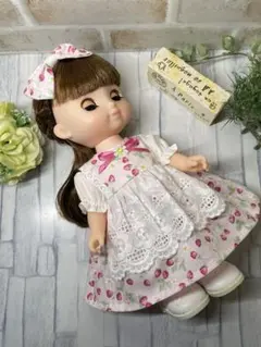 ソランちゃん♡メルちゃん♡イチゴ柄ワンピース2点セット#462