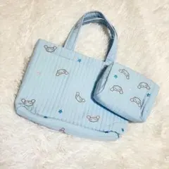 【新品】シナモロール イブル トートバッグ ポーチ セット サンリオ 西松屋のサムネイル