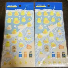 銭湯あひるぷっくりシール2枚セット