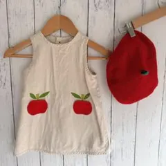【2点セット】りんご　ワンピース＆ベレー帽　GAP