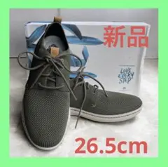 新品 送料込Clarks スニーカー オリーブ ニット メンズ 26.5cmのサムネイル