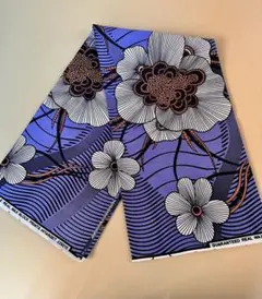 アフリカ布・キテンゲ（6YD/5.49m)大輪咲く夏の夜