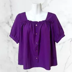 【MAJESTIC LEGON】半袖オフショルダーブラウス/紫/F