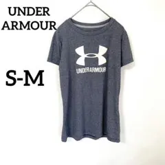 【アンダーアーマー】半袖Tシャツ ネイビー SM ロゴ入 トレーニング スポーツ