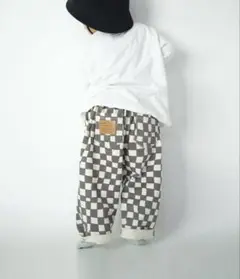 マイリトルワンダー kuzenコラボ チェッカーパンツ 95cm