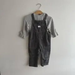 H&Mベビー コーデュロイサロペット•リブTシャツセット