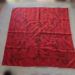 エルメス カレ90 animal Alphabet シルク スカーフ レッド