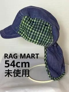 ⭐︎未使用⭐︎RAG MART 54cmブルーとグリーンのチェックハット