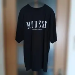 MOUSSY ロゴプリント 半袖Tシャツ ブラックのサムネイル