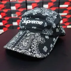 美USED Supreme シュープリーム ペイズリー キャップ ベージュ タン