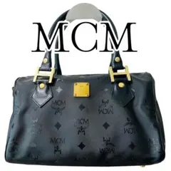 【良品】MCM ミニボストンバッグ ヴィセトス モノグラム ブラック 黒のサムネイル