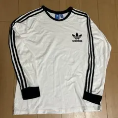 adidas 長袖Tシャツ Lサイズ ホワイト カットソー