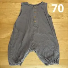 ユニクロ　ロンパース 70 ノースリーブ　グレー