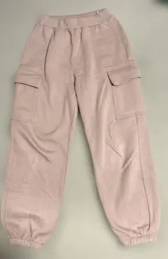 【GU】裏起毛　スウェットカーゴパンツ 　くすみピンク　TEEN Ｌ 160