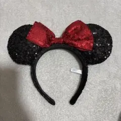 ミニーマウス風スパンコールカチューシャ