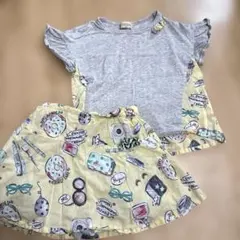 trois lapins 110サイズ Tシャツ・スカートセット