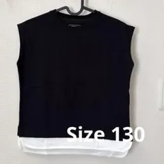 GLOBAL WORK フレンチスリーブTシャツ 130 未使用 レイヤード風のサムネイル