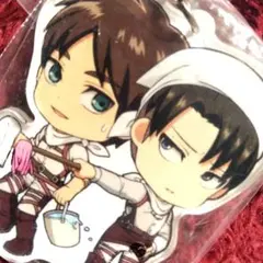 進撃の巨人 アクリルプレートチャーム エレン&リヴァイ