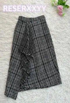 RESERXXYY リゼクシー　ツイード アシンメトリー　スカート　フリー