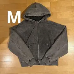 ZARAグレー　ツージップパーカー M