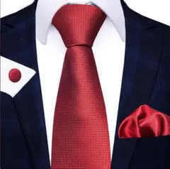 ネクタイ　チーフ　カフス　3点セット　ペイズリー　結婚式　イベント　スーツ　格安