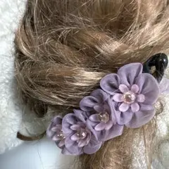 大特価+❥❥厳選クリップコーナー329C可愛い小花ビーズバナナクリップお祝い正装