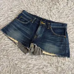 Lee リー オーガニックコットン デニムショートパンツ カットオフ インディゴ