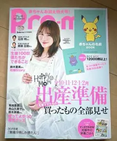Pre-mo プレモ　出産準備　2022年秋冬号　赤ちゃんの名前ブック　雑誌