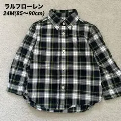 ラルフローレン チェックシャツ 24M(85～90cm) 美品