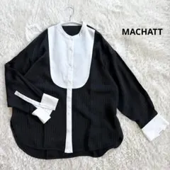 machatt マチャットストライプヨークシャツ　ブラックのサムネイル