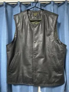AT-DIRTY レザー ベスト Lサイズ アットダーティー ジャーキン レザー ベスト | AT-DIRTY JERKIN