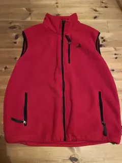 EMS フリース ジップ ベスト XL レッド赤POLARTEC