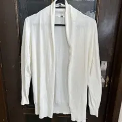 UNIQLO ホワイトロングカーディガン Mサイズ　水洗いのみ 一度も着てない
