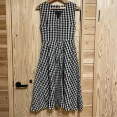tocco closet ギンガムチェック ノースリーブワンピース Vネック