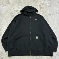 カーハート　ジップパーカー　K122　2XL　ブラック　古着　スウェット