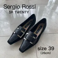 [美品/付属品揃い] Sergio Rossi フラットシューズ　26cm
