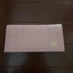 皇居　ピンク 牛革クロコダイル型押し長財布のサムネイル